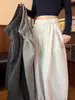 Calça feminina estilo japonês e coreano, corte relaxado, cintura alta, amarração com cordão, comprimento no tornozelo, perna larga, nova coleção de outono, caimento solto, modelagem que afina, calça de moletom casual