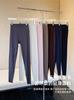 89085#2025 Nuevos pantalones de tiburón elásticos finos y suaves para la piel, leggings recortados de cintura alta Joker para mujer