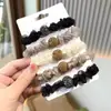 Goma de pelo simple de alta elasticidad, goma de pelo moderna para atar el cabello, cuerda para el pelo de nuevo estilo, goma de pelo de organza con pedrería, accesorio para el pelo de malla
