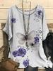 Novos Tops de Algodão e Linho com Gola Redonda e Manga Curta, Corte Solto, para Mulheres - Lançamento Primavera/Verão 2022, Venda Transfronteiriça Amazon, Wish, Aliexpress