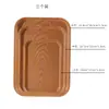 Bandeja Creativa para Uso Doméstico con Imitación de Madera, Bandeja Rectangular para Snacks, Bandeja para Tazas de Té, Bandeja de Plástico para Restaurante, Bandeja para Pasteles al por Mayor