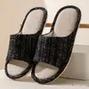 Pantuflas de Lino para Mujer Cuatro Estaciones Transpirables Absorbentes del Sudor Hogar Interior Antideslizantes Desodorantes Estilo Japonés Pantuflas de Algodón y Lino para Cuatro Estaciones Hombres