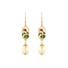 Nuevos Pendientes Chinoserie, de Alta Gama y Elegantes, Pendientes de Citrino Natural, Pendientes Decorativos Hechos a Mano de Estilo Clásico