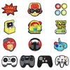 Diapositivas para zapatos de mando de videojuego de dibujos animados, hebillas para zapatos, accesorios DIY, parches de goma blanda de PVC, decoraciones para consolas de videojuegos y fundas de teléfono