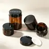 Botella de Crema Marrón de Múltiples Especificaciones para Productos de Cuidado de la Piel, 30g Portátil de Viaje Sellada Botella Vacía de Crema de Vidrio