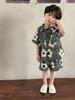 Conjunto de Verano para Niños Estilo Vacacional para Niños 2026 Nuevo Vestido Casual de Manga Corta para Bebés Ropa de Verano para Hermanos