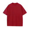 20 penteado duplo fio de algodão 230g algodão pesado em torno do pescoço manga curta camisa em branco T-shirt suporte impressão LOGO