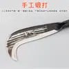 Cuchillo Forjado a Mano para Cortar Leña, Hoz, Cuchillo Agrícola, Partir Leña, Cortar Árboles, Cuchillo de Montañismo, Cuchillo de Gancho Forjado de Acero al Manganeso, Cuchillo de Corte de Doble Propósito
