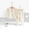 Conjunto de Roupa Íntima de Lycra Infantil Outono/Inverno Novo Estilo Blusa e Calça de Outono Sem Costura Roupa de Casa Meninos e Meninas Camada Base Pijama Classe A