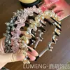 Diadema elegante y lujosa estilo coreano con pedrería, nuevo diseño de nicho de moda, diadema completamente de pedrería con dientes, accesorio para el cabello antideslizante