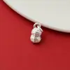 Prata Esterlina 999 Prata Pura Auspicioso Três Tesouros Jaqueta Roupas Pequeno Pingente Espaçador Contas Pulseira Wenwan Fio de Mão Joias de Prata DIY Acessórios
