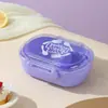 Lancheira Casual Estudante de Plástico de Camada Simples e Dupla com Tampa, Lancheira Portátil para Trabalhadores de Escritório, Lancheira para Salada de Frutas