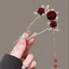 Novo Grampo de Cabelo em Forma de U Estilo Chinês para Penteados, Grampo Versátil de Borla de Nicho de Alto Padrão, Acessório de Cabelo Estilo Antigo Atacado