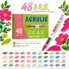 Set de rotuladores de pintura acrílica líquida de punta suave para uso transfronterizo, para journaling DIY, garabateo y arte de estudiantes, 120 colores