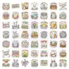 Set de 50 Pegatinas Temáticas de Pascua Transfronterizas con Patrones de Conejo de Dibujos Animados y Huevos para Decoración de Diario del Festival de Primavera