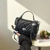 Bolso Cubo Acolchado de Moda Tendencia Estilo Coreano para Mujer Verano 2026 Nuevo Bolso de Mano con Cadena de Gama Alta Bolso Cruzado