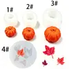 Vela de Aromaterapia de Calabaza de Halloween Molde de Silicona DIY Molde para Pastel Mousse de Chocolate Hoja de Arce Hoja de Árbol