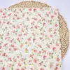 Algodón crepé de doble capa, tela de gasa estampada floral, ropa de gasa para bebé, pijamas, material para mantas