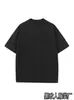 Algodón Peinado 230g Peso Pesado Color Sólido Cuello Redondo Manga Corta Camiseta Lisa Camiseta Off-Shoulder Camiseta Básica Camiseta Oversize