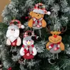 Nuevos artículos decorativos transfronterizos navideños para personas mayores, muñeco de nieve, alce pequeño colgante, accesorios para árbol de Navidad de tela pequeños