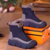 Botas de nieve casuales de invierno 2026 para mujer, estilo nuevo, de suela gruesa, caña alta, con cremallera frontal, zapatos de algodón cálidos con forro polar y botines peludos