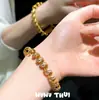 Pulsera de Teléfono con Chapado en Oro de 18K y Diamantes Completos para Dama de Lujo Exquisito Collar de Perlas de Plata Rota