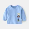 Camiseta de Manga Longa para Bebê Menino Verão Bebê Lycra Roupas de Baixo Infantil Roupas de Outono