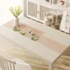 Alfombrilla protectora de escritorio simple y elegante con estampado floral fresco, textura de cuero sintético, lavable, impermeable y resistente al calor para mesa de comedor y mesa de centro