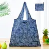 Bolsa de compras plegable de gran capacidad, bolso de mano portátil para supermercado, impresión de logotipo, bolsa de almacenamiento 190T, directo de fábrica
