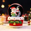 Bola de cristal de Natal produto novo transfronteiriço caixa de música, caixa de música criativa com neve brilhante Papai Noel, presente de feriado