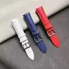 Correa de Cuero Lisa con Aguja de Piel de Vaca Suave Impermeable Multicolor Accesorios para Pulsera de Reloj Hebilla de Pin Tienda de Fábrica de Correas de Reloj