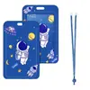 Serie de Porta Tarjetas Culturales y Creativas de Astronauta Insignia de Identificación Estudiante Insignia Escolar Retráctil Porta Tarjeta de Autobús Estudiante