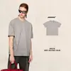 Camiseta Masculina Casual Solta de Algodão Puro, Toque Fresco, Amiga da Pele, Gola Redonda, Manga Caída, Borda Enrolada, Cor Sólida, Manga Curta.