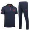 Traje Deportivo de Verano con Cuello de Solapa y Manga Corta y Pantalón Largo para Hombres, Mujeres y Niños, Chaqueta Uniforme de Entrenador de Natación y Fitness para Competencia al por Mayor