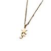 Accesorios Transfronterizos Coreanos Colgante de Estrella Collar Clavícula Aretes Juego de Tres Piezas Oro de 18K Patrón Geométrico de Estrella de Cinco Puntas