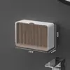 Nueva Jabonera Creativa con Tapa Abatible, Montada en la Pared con Doble Compartimento y Drenaje sin Perforaciones, para Baño y Lavandería