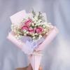 Mini ramo de gypsophila exquisito, hecho a mano, flores secas para coche, rosa eterna, regalo de bricolaje, decoración de regalo de mano