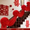 Conjunto de Decoração de Quarto de Casamento, Corrimão de Escada, Hortênsia, Decoração de Casa Rural, Grande Flor Vermelha Celebração de Casamento Suprimentos para Casamento