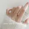 Anillo de Plata de Ley S925 Estrella y Luna Estilo K Pequeño Fresco Diamante Bahía Creciente Anillo Anillo J3348
