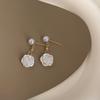 Aretes de Flor Gardenia Estilo Bosque Super Hada para Mujer Estilo Coreano Pequeños Frescos Aretes Camelia Nicho de Gama Alta Elegantes