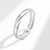 Anillo simple de Möbius para hombre 2023 nueva personalidad de estilo frío de moda Anillo liso para hombre para el dedo índice abierto