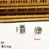 Xizang Plata Estilo Retro Barril Recto Cuentas DIY Accesorios para Joyería Hecha a Mano Pulsera Collar Cuentas de Agujero Grande Accesorios Metabo