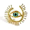 Broche Ojo Azul Pavo de Nieve Dili Ojo del Diablo Corsage Cruzado Reto Europeo y Americano Pin