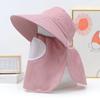 Sombrero de Mujer Primavera y Verano Anti-UV Cubre Rostro Transpirable para Ciclismo Sombrero para Recoger Té Sombrero de Pesca Protector Solar Sombrero para el Sol