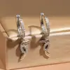 Lote mixto de varios estilos aretes de oro para mujer con colgante geométrico de circón microincrustado joyería de oreja de nicho de alta gama