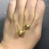 Collar Corto para Clavícula con Cuentas de Flor de Coche Chapado en Oro de 24 Quilates Colgante de Flor de Coche Año del Zodiaco Arena Destellante