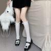 Calcetines de otoño 2025 Zhuji Nuevos Calcetines de Pantorrilla para Mujer Calcetines de Malla Fina Transpirables con Encaje Estilo Ballet Medias Calcetines para Mujer