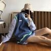 Chaleco Suéter para Hombre 2023 Primavera y Verano Marca de Moda Moda Pareja Vestir Estilo Universitario Chaleco Suéter Tejido