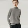 Suéter de Cachemir para Mujer Bai Cai Rong Otoño/Invierno 2026 con Mangas Ranglán, Cuello Semi Alto, Tejido de Diseño Versátil