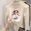 Camiseta Interior de Manga Larga Zhongda De Rong para Niñas Colección Otoño/Invierno 2026, Top de Otoño Engrosado con Cuello Medio Alto